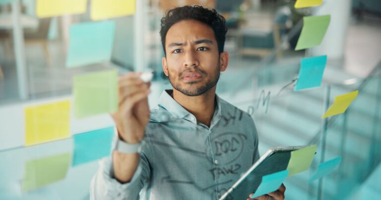 how to map business workflows — business owner mapping actual workflow on whiteboard versus org chart